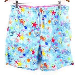 Vintage Michael's Shorts Mens Multicolor 90s Pattern Boardshorts Drawstring 32"